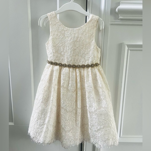 American Princess Girl's Ivory Floral Lace Formal Dress size 3T - Picture 1 of 9